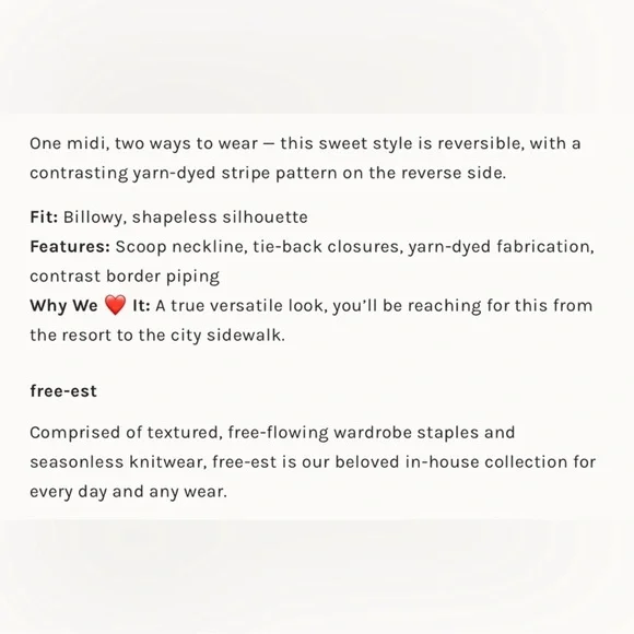 NWOT Free People Rio Reversible Midi Small and medium yellow/Green striped - Picture 4 of 5